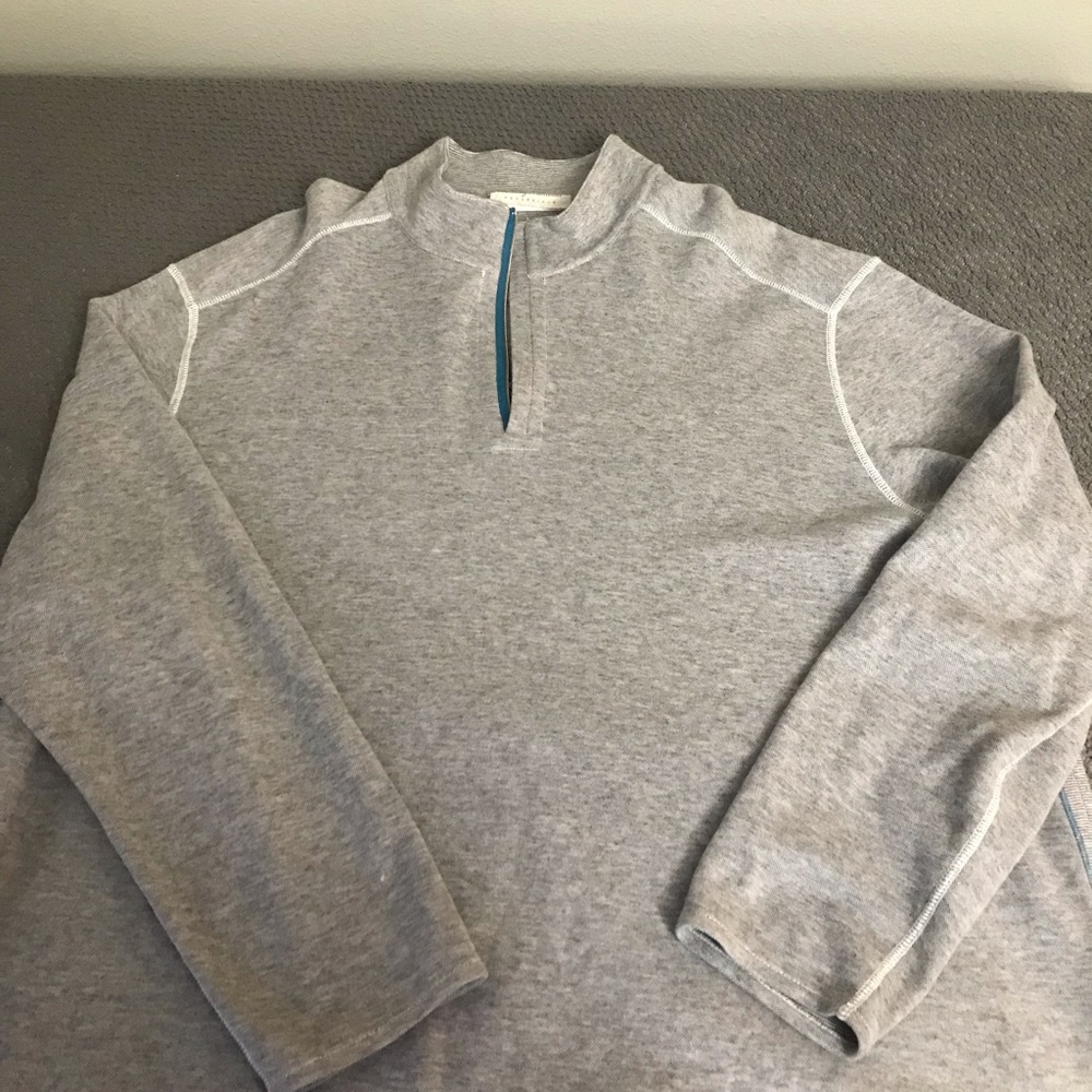 Tommy Bahama 1/4 zip pull over. Reversible.